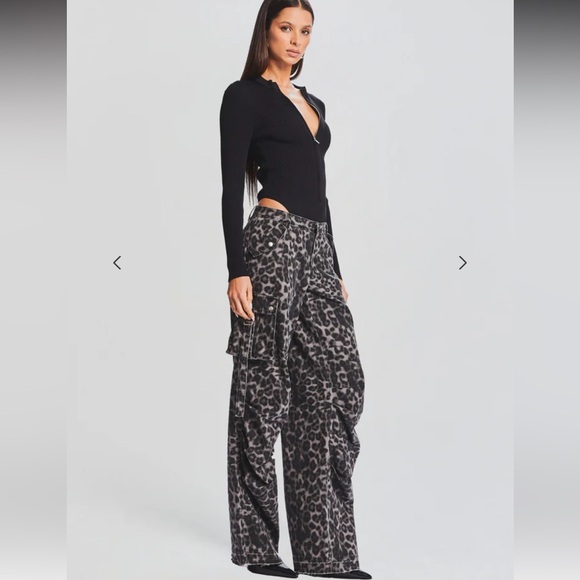 NWT SER.OY.A leopard print cargo low rise pants - 23 - Picture 5 of 9
